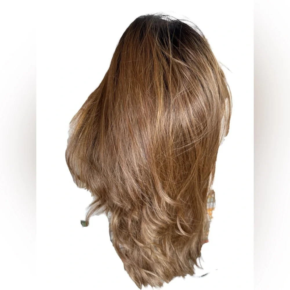 Sensationnel Cloud9 Swiss Lace Wig Brown Highlight Human Blend